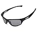Siren Polarized Sports Sunglasses w Case TR90 Unbreakable Frame (Grey Lens Black Frame)