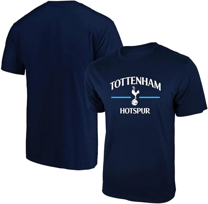 Icon Sports Men Hotspur Licensed Soccer T-Shirt Cotton Tee -01 (Navy)