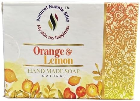 Orange Basil Organic Handmade Bathing Bar Cleanses, Nourishes & Hydrates Skin | Handmade Bathing Bar Soap | Nourished & Glowing Skin Bathing Soap | Bathing Soap for Women & Men (6, 60 g)