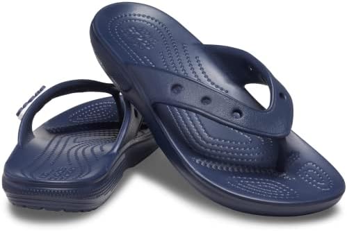 Crocs Unisex Men's and Women's Classic Flip Flops, Navy, 8 Women/6 Men | Image 4