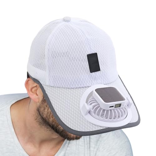 Chapeau avec ventilateur solaire pour des randonnées et un jardinage au frais