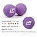 RitFit Peanut Massage Lacrosse Ball for Myofascial Release, Trigger Point Therapy, Muscle Knots, and Yoga Therapy, Single Massage Ball Carry with Bag and Workout Guide (Purple)