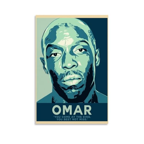 EGLOBICH Omar Little - Póster decorativo para pared de 40 x 60 cm, lienzo estético sin marco, Omar Little