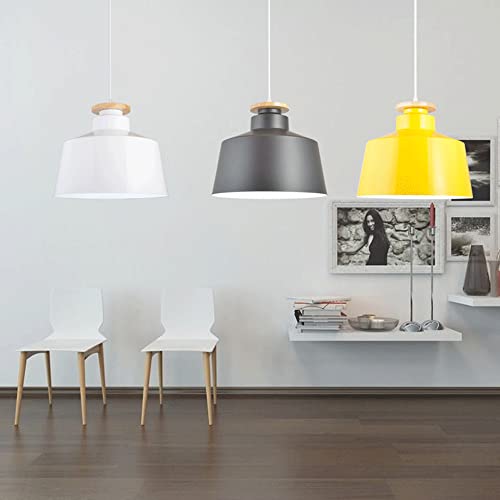Suspension aluminium Macaron E27 lustre moderne coloré - 6