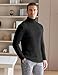 Ekouaer Mens Turtleneck Shirts Long Sleeve Tops Slim Fit Pullover Sweaters Ribbed Thermal Underwear Tops