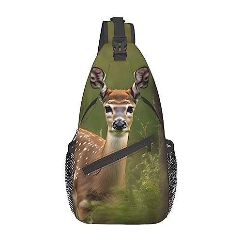 Sac à dos à bandoulière faon de cerf idéal pour voyage urbain et randonnée nature
