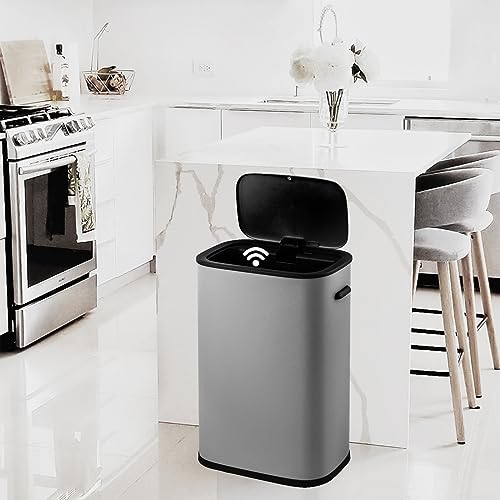 Bote de Basura Automático Sensor 55 L Acero Inoxidable miniatura 7