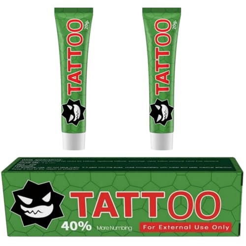 Crema per tatuaggio crema anestetica extra forte, prima e dopo