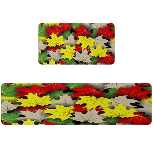 Alfombrillas de cocina antideslizantes juego de 2 alfombras lavables 2