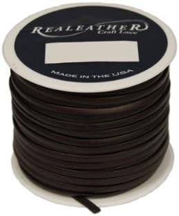 SLC Brown Leather Calf Skin Lace, 3/32" x 50yds