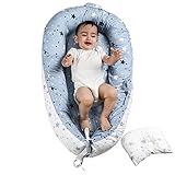 Troyanity Baby Lounger for Cosleeping, Ultra Soft Breathable Cotton Baby Nest, Adjustable,...