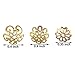 600PCS Gold Silver Iron Filigree Flower 9mm 10mm Bead Caps for Jewelry Making End Caps by SkyCooool