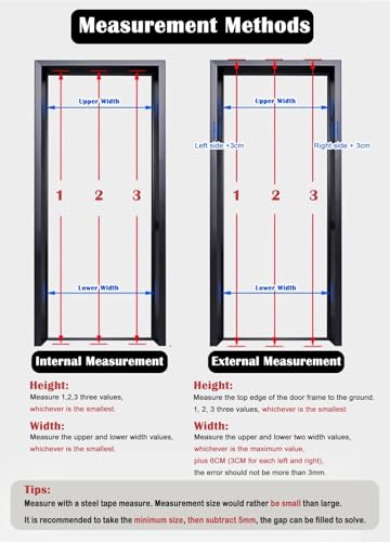 Porte accordéon rétractable gain de place sans outils pour intérieur - 8
