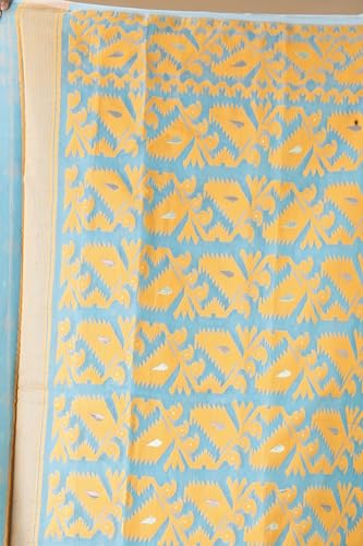 Image of OISHANI SAREE GHOR Women's Traditional Bengal Cotton Silk Soft Jamdani Saree - Beautiful design and Quality - Without Blouse Piece