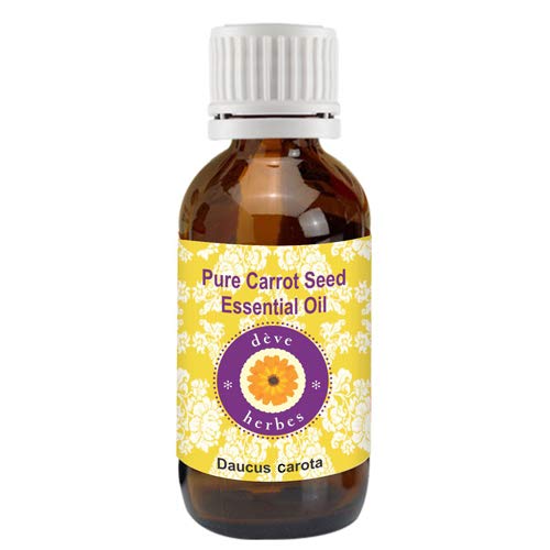 Deve Herbes Pure Carrot Seed Essential Oil (Daucus Carota) 100% Natural Therapeutic Grade Steam Distilled for Personal Care, 30 ml