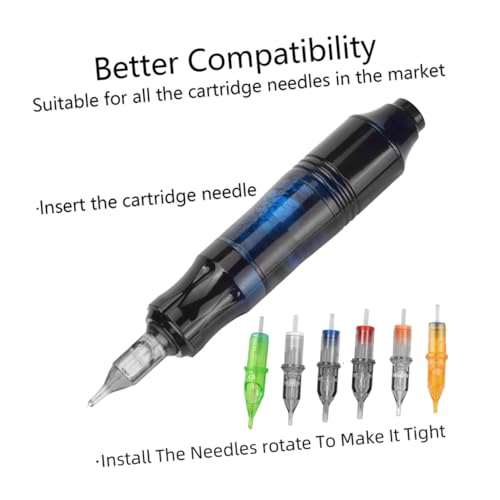 Didiseaon 5pcs Rotating Pen Compact Tattooing Tattoos Supply Aluminum Alloy Blue - Image 3