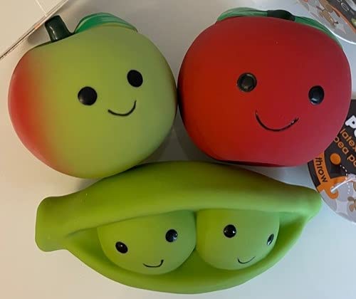 Paquete variado de juguetes para perros de látex, para chirriantes, frutas y verduras pequeñas