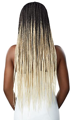Outre 13X4 Lace Frontal Wig Pre Braided Knotless Box Braids Hd Transparent Knotless Square Part Braids (1B) #TOP2