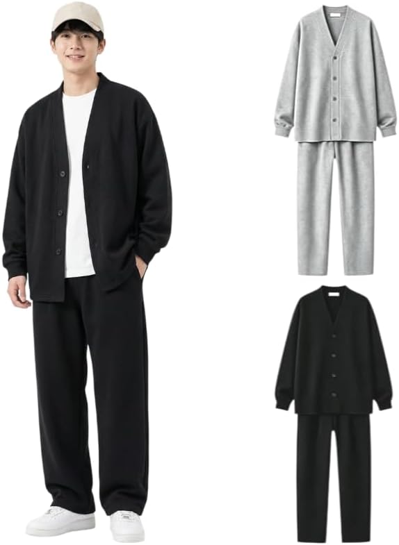Casual Men's Set, Enshu Textile, Can Be Worn Up to 284.9 lbs (140 kg), Top and Bottom Set, Casual Suit, Comfortable, Stretchy, Jacket, Slacks, Plain, Slim, Wrinkle-Resistant, Breathable, Simple