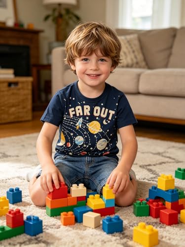 Image of AIWUHE Toddler T Shirts Cotton Summer Tshirts Boys Girls Short Sleeve Tee Tops Casual Graphic Clothes Crew Neck Shirts 2-6Y