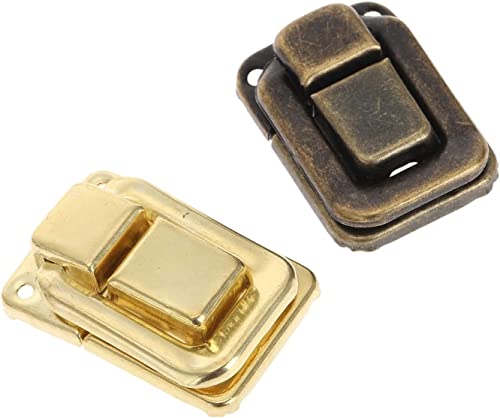 Pestillo vintage de bronce de 37 mm, decoración clásica para restaurar cajas de vino y cofres 7