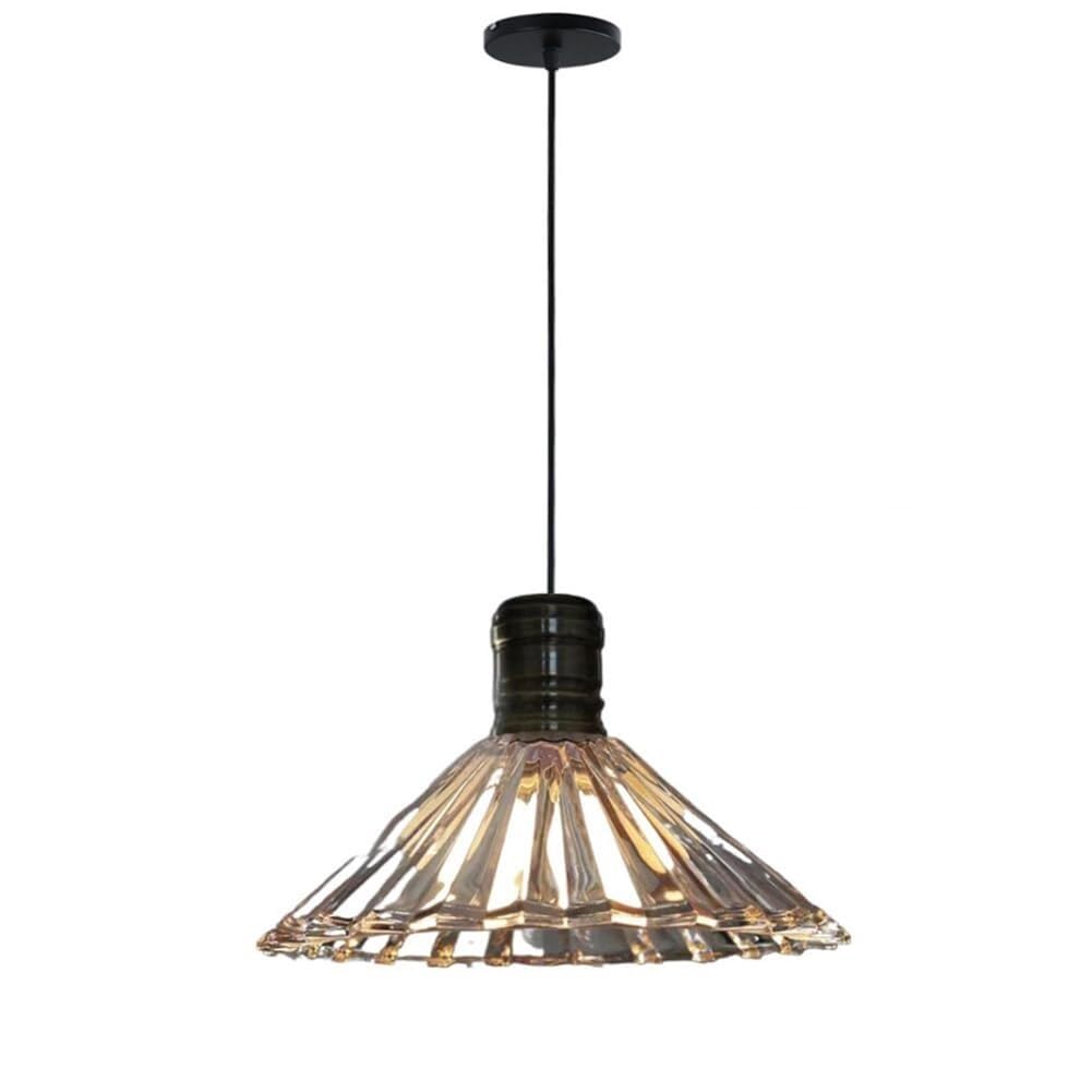 Lustre de plafond en verre rétro au design vintage américain raffiné