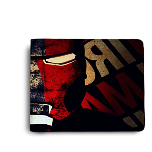 Image of ShopMantra Men Pu Leather Wallet | Super Hero Mask Printed PU Leather Wallet /, Multicolor