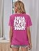 I Wear Pink for My Mom T-Shirt Women Breast Cancer Awareness Tshirts Pink Ribbon Tee Cancer Fighter Shirts Casual Tops
