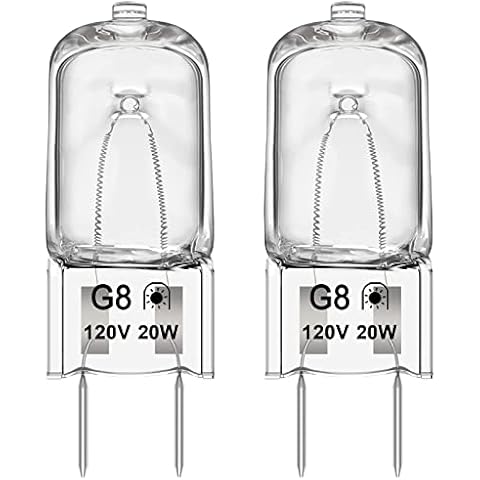 Microwave Light Bulb for GE Samsung Kenmore Maytag Elite Over The Stove Range Microwave Oven, Night Light/Stove Light Bulb G8 120V 20W Under Microwave Light, Replaces WB25X10019 WB36X10213, 2 Pack Cover