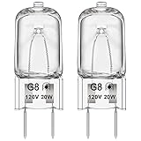 Microwave Light Bulb for GE Samsung Kenmore Maytag Elite Over The Stove Range Microwave Oven, Night Light/Stove Light Bulb G8 120V 20W Under Microwave Light, Replaces WB25X10019 WB36X10213, 2 Pack