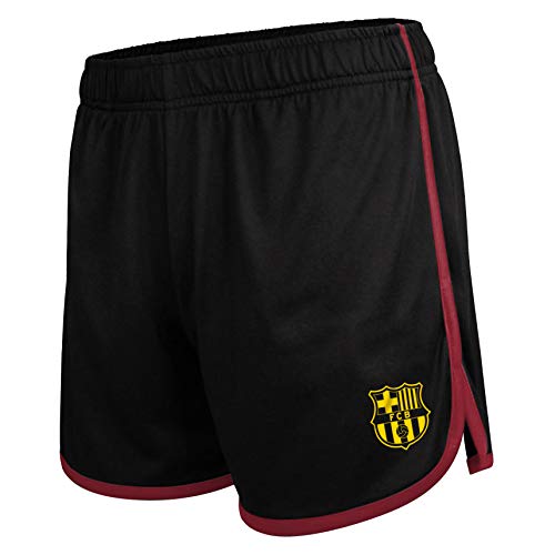Icon Sports FC Barcelona Shorts â€“ Official Womenâ€™s Barca Sports Soccer Football Club Athletic Running Workout Active Training Track Pants FCB01FSH-BGY S