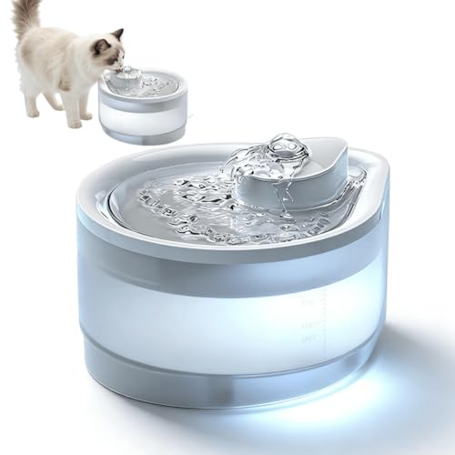 Fuente de agua automática para gatos 2.5L, acero inoxidable