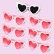 Herz Sonnenbrille, Bride to Be Herzbrille, 1 Paar Herz Sonnenbrille Perlen+6 Paar Herzbrille, Brillen JGA Accessoires Frauen, Bridesmaid Gift für Hochzeit Party