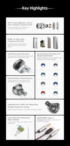 Fanmusic Tanchjim Ola II in-Ear HiFi Hybrid Earphones DSP-Master Support 3.5/4.4/DSP Type-C Optional(4.4mm no mic) — view 4