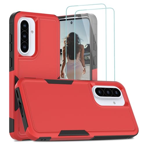 Protection Samsung Galaxy A36 5G rouge double couche pour éviter les bris d'écran