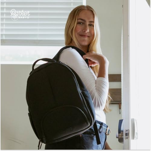 Parker Baby Drift Neoprene Backpack Lite | Small Neoprene Diaper Backpack with Insulated Pockets & Stroller Straps by Parker Baby Co. - Image 6