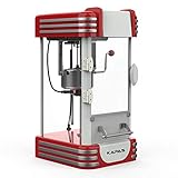 KAPAS Popcorn Machine, Red Tabletop Popcorn Popper Maker with Accessories