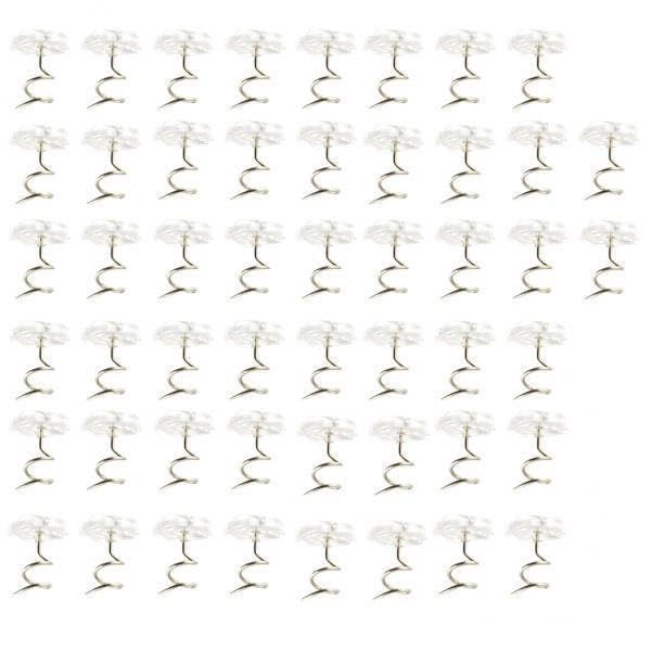 ATORSE 2xClear Heads Twist Pins Spiral Screws for Upholstery Rose Shape L 50 Pack-picture-20