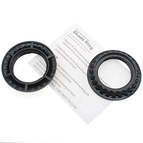 Ozxno 1-3/8 Inch Lamp Shade Collar Rings 2Pcs E26 Light Socket Rings Retainer Rings And Replacement Adapter(Black) #TOP3