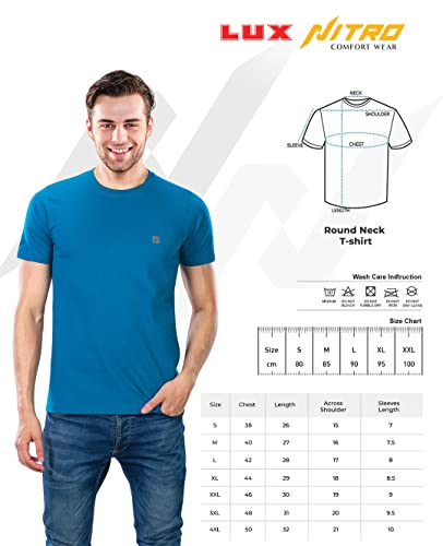Image of Lux Nitro Men's Solid Regular Fit T-Shirt
