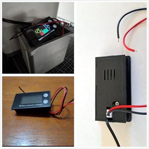 HUAZIZ 1Pcs Batterie Messgerät mit Alarm Temperatur 12V 24V 36V 48V 60V 72V 84V, Kapazität Tester, white Farbbildschirm, 8-100V LCD Digital Spannung Meter Für Anzeigellanzmesser