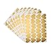 Gold Heart Wall Decals (200 2 inch Decals) Easy Peel and Stick Metallic Gold Finish Removable Decals Safe on Painted Walls