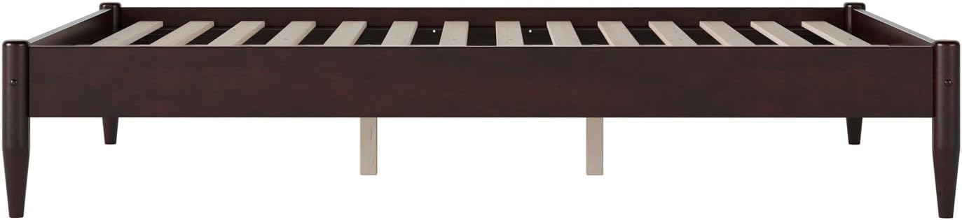 HomeStock 14" Full Basic Platform Bed Frame in Espresso