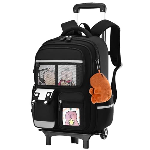Sac à dos à roulettes anti mal de dos avec plusieurs compartiments pour écoliers