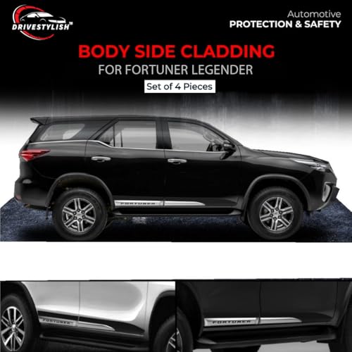 Image of Car Door Body Side Beading /Molding /Cladding for Toyota Fortuner Legender Set of 04