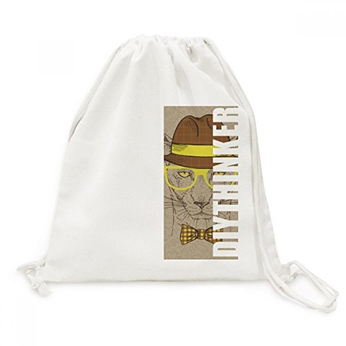 Sac à dos cordon Lunettes Léopard DIYthinker pour vos sorties et loisirs