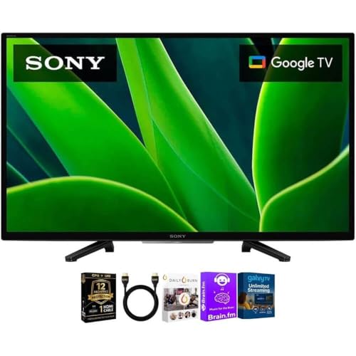 Sony KD32W830KIT1 32 inch Class W830K HD LED Smart Google TV HDR Android TV Built in Chromecast WiFi HDMI Streamin