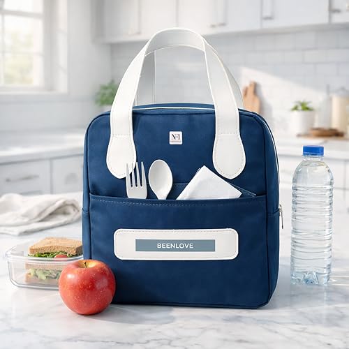 Image of NFI essentials Insulated Lunch Bag for Men Women Large Tiffin Carry Bag Travel Lunch Box Organizer for Office, School, College, Leak-Proof Lunch Cooler Bag