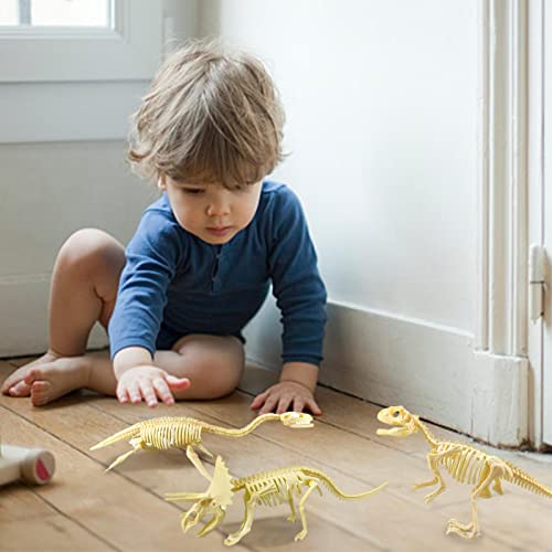 Artesanato com as dinossauro esqueleto 3D – Kits modelo osso esqueleto dinossauro, para adultos, cri