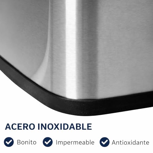 Miniatura 6 de Cubo De Basura 30l De Acero Inoxidable Con Pedal Papelera Moderna Con Tapa Y Cierre Suave Cubo Interior Extraíble Y Base Antideslizante Diseño Elegante E Higiénico Para Cocina, Baño U Oficina